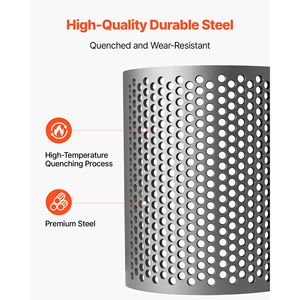 Rete a maglie di precisione da 0,39 pollici/10 mm di alta qualità per trituratore di plastica, rete in acciaio durevole compatibile con vari modelli nuovi - Product Image 3