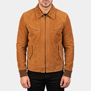 Wholesale Classic Genuine <b>Suede</b> <b>Leather</b> <b>Jackets</b> Patchwork Front Design Customizable for Boutiques Private Label Regular Fit Low - Product Image 3