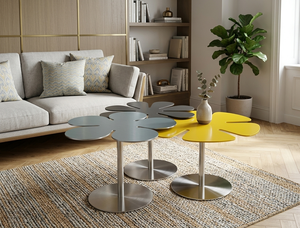 Modern Flower Shape Metal Coffee <b>Table</b> <b>Set</b> Colorful Decorative <b>Side</b> <b>Tables</b> for Living Room Bedroom Cafe Home Furniture Decor - Product Image 3