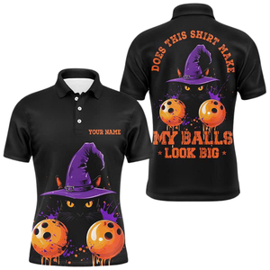 Polo de Halloween Sublimation Shirt Skeleton Print Directo del fabricante MOQ bajo Australia - Product Image 6