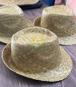 Trilby Straw <b>Hat</b> Seagrass Woven With Inner <b>Band</b> Wholesale for Advertising Gift Importer Wholesale Directly from Vietnam Factor - Product Image 1