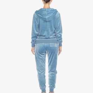 OEM Service Heavyweight Winter Warm Outfit Solid Color Casual Loungewear Elegant <b>Women</b> <b>Velvet</b> Track Suit - Product Image 2
