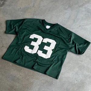 T-shirt de sport ample à épaules tombantes pour homme, en jersey mesh à séchage rapide, imprimé surdimensionné vierge - Product Image 2