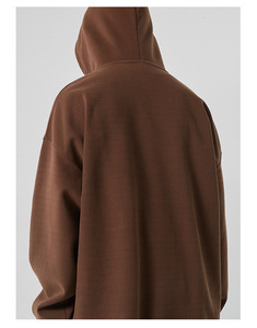 Sudadera con Capucha Oversize de Algodón Blanco para Hombre, Color Liso, Casual, con Forro Polar, Diseño con Bolsillos en las Mangas, Ropa de Otoño 2027 - Product Image 6