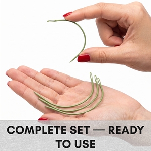 Aiguille à coudre incurvée de type C pour extensions de cheveux, pour la pose professionnelle de tissages et la fabrication de perruques - Product Image 4