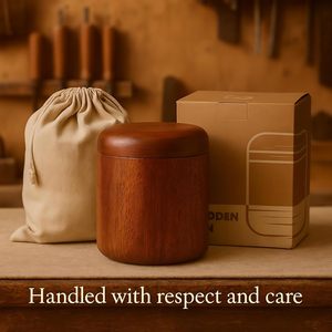 โกศไม้ทำมือสำหรับเผาศพ |   โกศไม้มะม่วงแท้สำหรับบรรจุอัฐิผู้ใหญ่ ขนาด 200 คิวอิน สำหรับผู้ชายและผู้หญิง |   ซีลปิดสนิท สวยงาม - Product Image 3