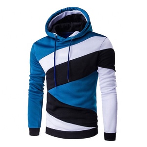 Sweat-shirt à capuche en polaire 100% coton brossé au dos avec point contrastant couleur noir LOGO brodé personnalisé - Product Image 3