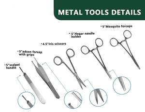 Kit complet d'entraînement à la suture de haute qualité, directement de l'usine, pour étudiants en médecine, kit d'entraînement à la suture en silicone par Dentavex - Product Image 4