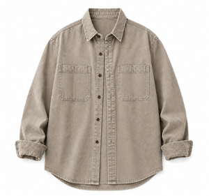 Men’s Oversized Shirt <b>Jacket</b> Casual <b>Flannel</b> Shacket Loose Fit Long Sleeve Streetwear Layering Outerwear Cotton Blend OEM ODM - Product Image 1