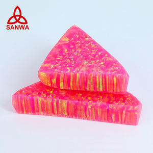 2025 tendencia gran oferta laboratorio cultivado cristal jalea ópalo OP516 materia prima Rosa corte de piedras preciosas en bruto cuentas redondas cabujón para joyería - Product Image 5