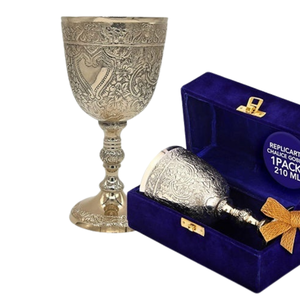 Cáliz de Latón Vintage 2024 |   Copa de Vino Medieval Renacentista del Rey Arturo, Regalo para Comunión y Juego de Decoración Coleccionable - Product Image 5