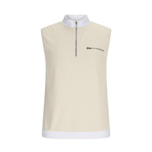 Débardeur Homme en Maille Gaufrée sans Manches avec Col Montant et Fermeture Éclair, Gilet Musculation avec Poche Zippée, T-shirt Léger et Respirant - Product Image 5