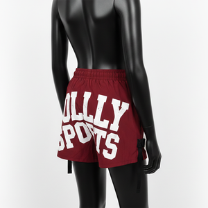 Shorts de Baño de Secado Rápido para Mujer, Tela Taslon de Poliéster Premium de 120 GSM, Ligeros, Color Granate, Logotipo con Transferencia Térmica - Product Image 5