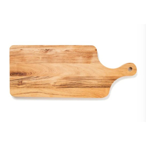 Tabla de cortar de madera de acacia premium con mango, tabla de cortar de madera natural duradera para cocina, bandeja multiusos para servir. - Product Image 4