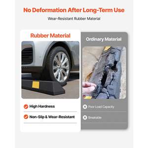 2 pièces de butées de stationnement robustes de 72 pouces, réfléchissantes, en caoutchouc, pour garage, aide au stationnement, gadgets pour voitures, guide-roues, blocs de guidage - Product Image 3