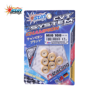 Rodillos de latón SUN Racing Taiwaneses para MIO100 15x12 12G, CVT de arranque suave, piezas de scooter modificadas para mejora y reacondicionamiento. - Product Image 6