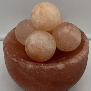 Natural Premium Carved Fire Bowl Salt Lamp High Quality Modern Style Home Decor for Relaxation - Product Image 4
