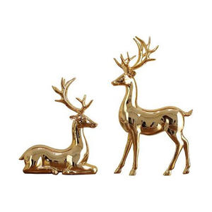 Ornement de cerf en aluminium métallique de luxe, réutilisable, personnalisable, pour la décoration de Noël du salon, vente en gros d'usine - Product Image 3