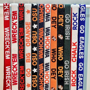 Accessoires de supporter de football perlés pour le jour du match, pour sacs transparents de stade, avec sangles, tailles et logo personnalisables, pour équipes universitaires féminines, vente en gros - Product Image 1