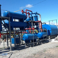 500kg-5 tonnes mini petite usine de pyrolyse en plastique à diesel et essence et usine de raffinerie machine de distillation par pyrolyse en plastique