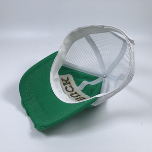 Casquette de baseball unisexe classique en coton coloré non structurée avec maille déchirée, broderie personnalisée, effet vieilli, qualité supérieure OEM - Product Image 3