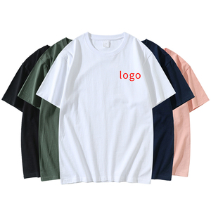 เสื้อยืดคอกลมแขนสั้นผู้ชาย ทรงปกติ ผ้าถักเนื้อฝ้าย ระบายอากาศได้ดี สีพื้น พิมพ์โลโก้ด้านหน้า ตัดต่อสี น้ำหนัก 220 กรัม - Product Image 1