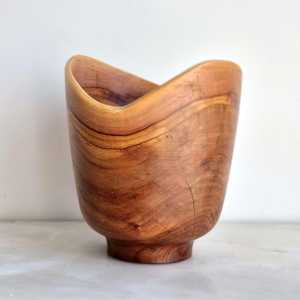 Bol en bois scandinave vintage, design artisanal moderne du milieu du siècle - Product Image 1