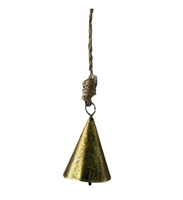 Cloche suspendue en métal finition or de luxe pour les temples, la décoration extérieure et intérieure - Design multifonctionnel personnalisable et résistant à l'eau