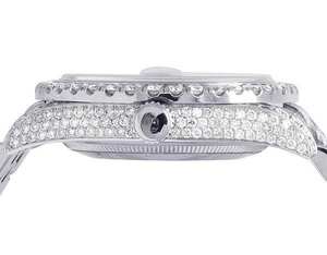 Reloj BOJ R.O.L.E.X.021 con Letras y Números, Moissanita Completa, de Lujo, Cuarzo Analógico, Acero, 41MM, 3BAR Resistente al Agua, Estilo Hip Hop para Hombre - Product Image 5