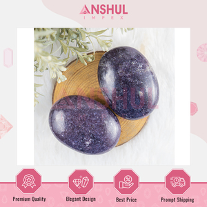 Fabricant leader de pierres de palmier en lépidolite naturelle de 2,5 pouces de la meilleure qualité, cristaux de guérison de 1 kg pour l'équilibre émotionnel et l'énergie apaisante - Product Image 4