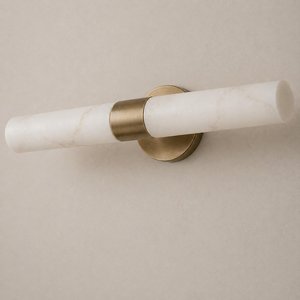 Applique murale moderne en laiton CH avec abat-jour cylindrique blanc, design minimaliste, éclairage intérieur pour la décoration du couloir - Product Image 3