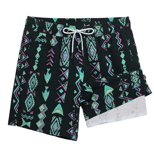 Ensemble de shorts coupe-vent décontractés pour hommes, respirants, en tissu tricoté en toile - Product Image 1