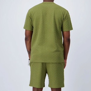 Custom New Plus Size Men's Wear Hot Selling Streetwear Design Plain 100% Cotton Oversize Drop Shoulder <b>Twinset</b> - Product Image 5