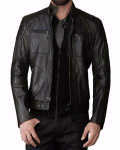 Nouvelle Arrivée : Veste d'Hiver Matelassée en Cuir Véritable pour Homme, Écologique, Coupe-Vent, Manches Longues, Logo Frontal, Meilleure Vente - Product Image 1