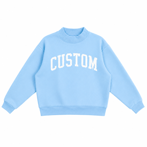 Pull à col montant tricoté de style urbain, personnalisable, couleur bleue, écologique, pour l'été, l'automne et l'hiver, qualité supérieure, prix d'usine - Product Image 1
