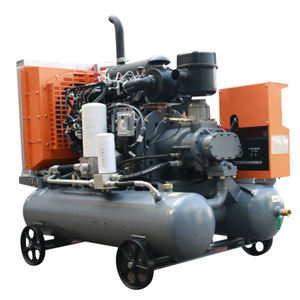 Compresseur d'air industriel diesel, compresseur portable haute performance pour la construction routière et les travaux en carrière - Product Image 2