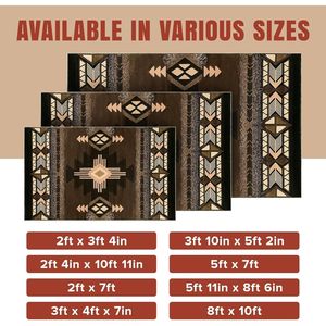 Southwest Native American Boho <b>Rug</b> Thick Soft and Durable Easy to Maintain Tribal Design <b>Runner</b> for Bedroom Use - Product Image 2