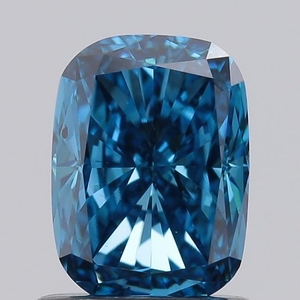 1.05ct <b>Cushion</b> Cut Lab Grown Diamond Fancy Vivid Blue VS2 IGI Certified CVD Loose Diamond Wholesale for Jewelry Making - Product Image 1