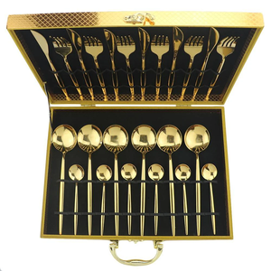 Brass Cutlery <b>Spoon</b> Flatware Gold Tea <b>Spoon</b> 24 Pieces Elegant Crafts Dinner <b>Table</b> Decoration Pieces Brass <b>Spoon</b> - Product Image 1