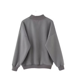 เสื้อสเวตเชิ้ตและเสื้อฮู้ดดี้ผู้ชาย คอโอ ทรงปกติ ผ้าฝ้าย 100% แห้งเร็ว ระบายอากาศดี สีพื้น เหมาะสำหรับฤดูหนาว สวมใส่สบายๆ  รับสกรีนโลโก้ตามแบบ - Product Image 6
