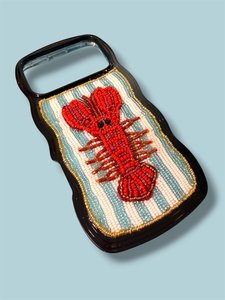 Funda de Teléfono Bordada con Cuentas de Vidrio Hechas a Mano y Acero Inoxidable, Modelo Corazón Rojo con Letra I Dorada, Diseño Sami Handicrafts, Amor Colorido - Product Image 6