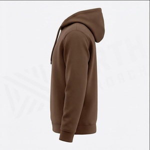 North Approach <b>Men's</b> Hooded Sweatshirt Brown Cotton Fleece Casual Regular Fit Autumn Wear - Product Image 3