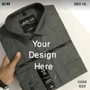 Vente directe d'usine chemises habillées de bureau formelles pour hommes 100% coton décontracté à manches longues pour l'automne - Product Image 1