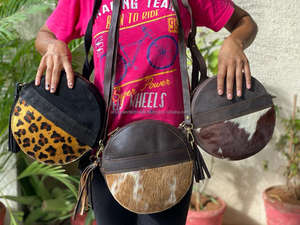 Venta caliente bolso de cuero de piel de vaca mujer Animal estampado piel cuero Sling Bag pelo en monedero bolsos de piel auténtica mujeres - Product Image 4