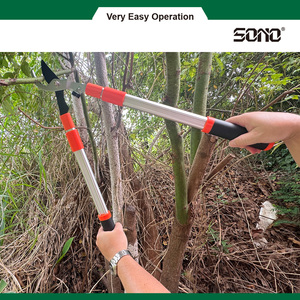 Tijeras de Podar Industriales SONO J668L de Acero al Carbono con Recubrimiento Antiadherente, Mangos de Aluminio/PVC, para Diestros, para Frutas - Product Image 3