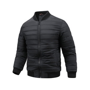Veste matelassée pour homme, manteau d'hiver actif, longue veste rembourrée pour homme, vêtement d'extérieur épais sans capuche - Product Image 1
