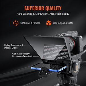 Teleprompter portatile da 8 pollici per Webcam e Smartphone apparecchiature essenziali di Live Streaming per lo Streaming in movimento - Product Image 6