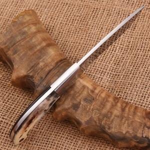 Cuchillo de Caza y Camping UA Supplies de Acero Inoxidable de Grado Industrial, Excelente Calidad, Hoja Entera con Punta Caída, Mango de Micarta, 58 HRC - Product Image 4