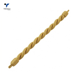 Cordón Metálico Trenzado Dorado Trendle, Cordón de 3 Hilos para Prendas de Lujo - Product Image 5