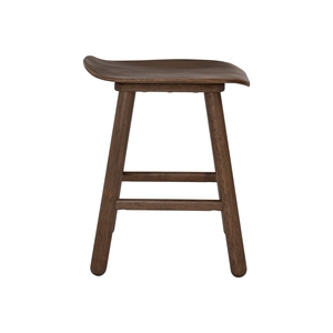 Premium Low Wooden <b>Stool</b> Chair with Ergonomic Bentwood Seat and Tapered Legs for Dining or Footrest - Product Image 3